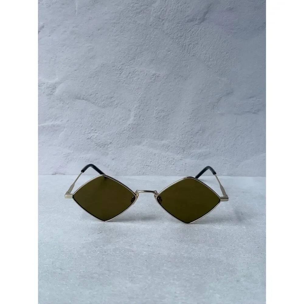 NEW Saint Laurent SL302 Lisa Sunglasses in Gold Brown